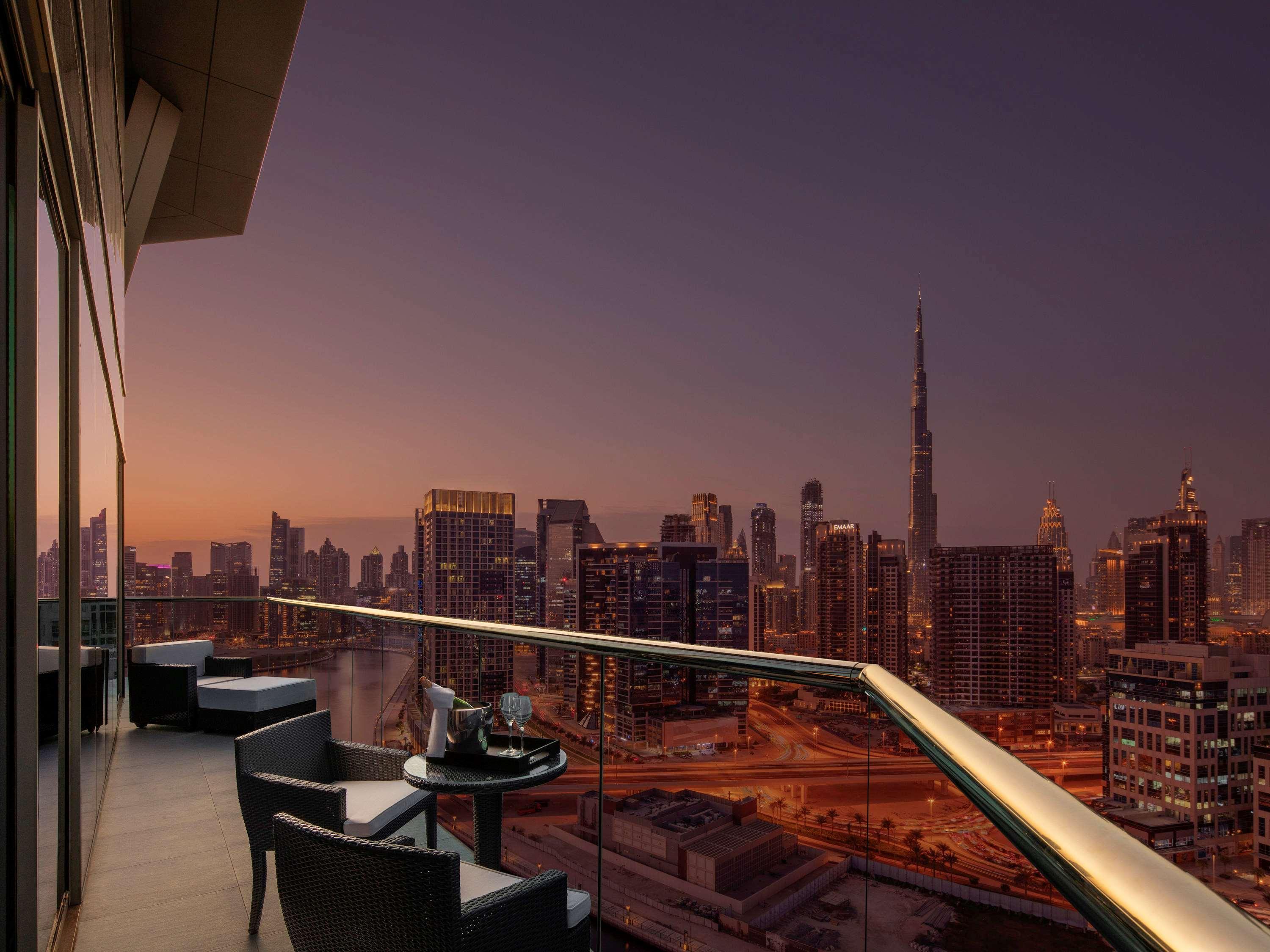 Hyde Hotel Dubai Bagian luar foto View from the hotel